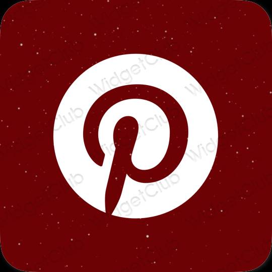 Aesthetic purple Pinterest app icons