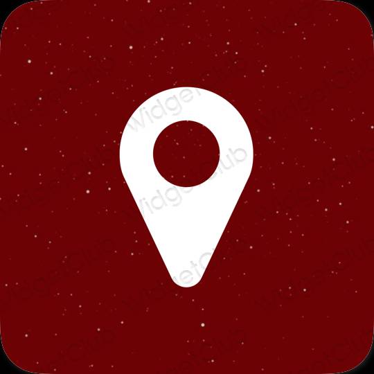 Estetik ungu Map ikon aplikasi
