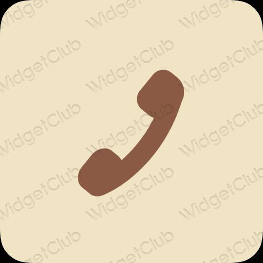 Aesthetic beige Phone app icons