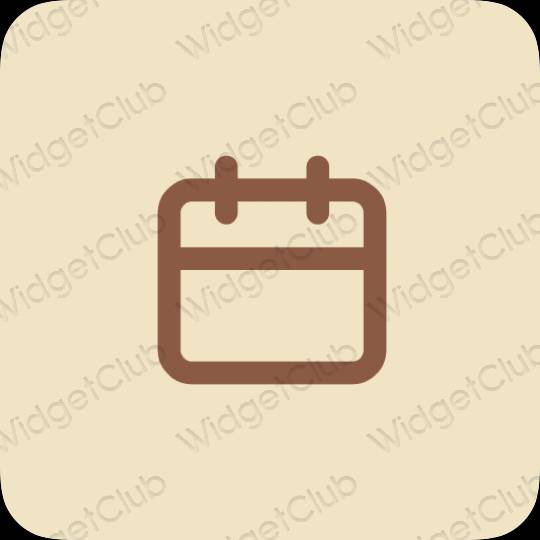 Aesthetic beige Calendar app icons