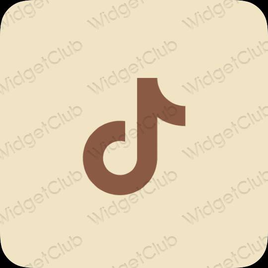 Aesthetic beige TikTok app icons