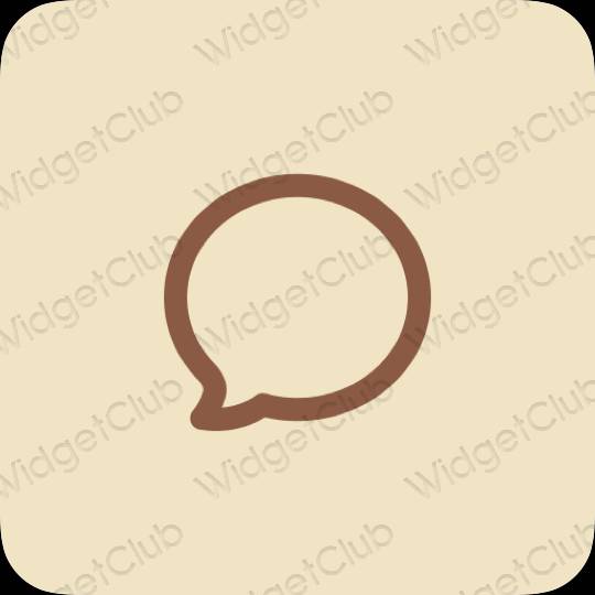 Aesthetic beige Messages app icons