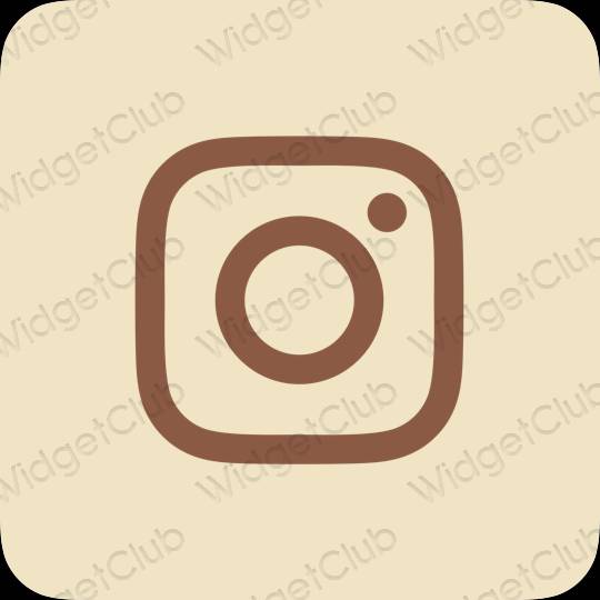 Aesthetic beige Instagram app icons