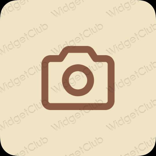 Aesthetic beige Camera app icons