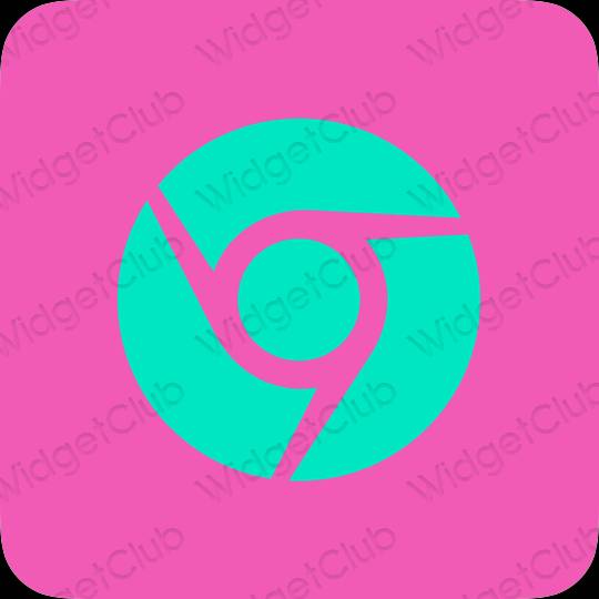 Aesthetic purple Chrome app icons