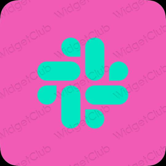 Aesthetic purple Slack app icons