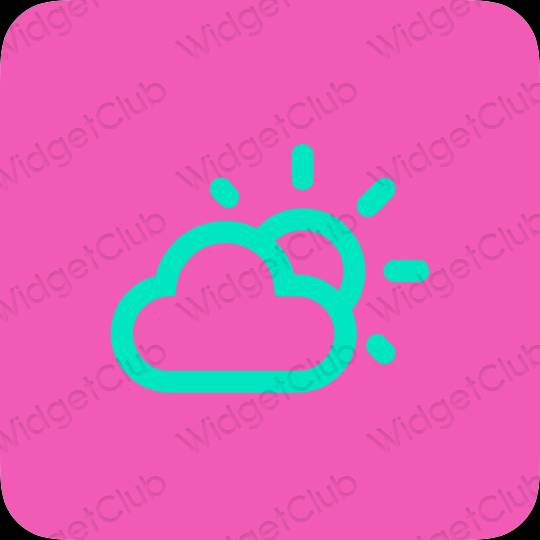 Aesthetic purple Weather app icons