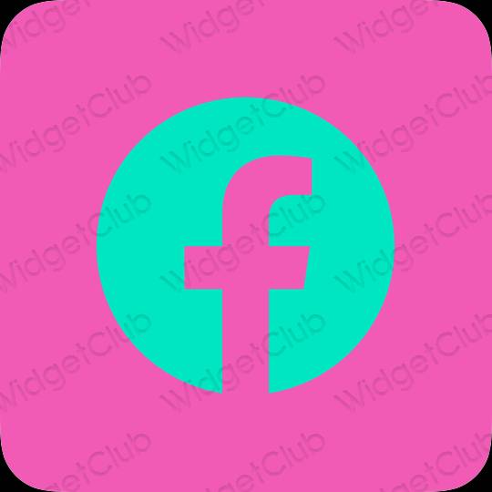 Aesthetic purple Facebook app icons