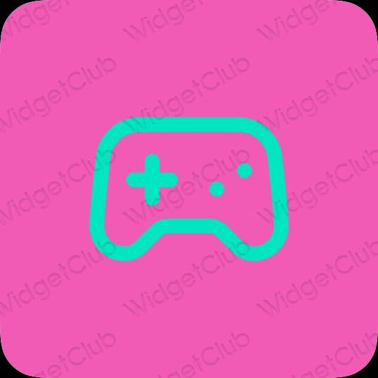 Aesthetic purple Game app icons