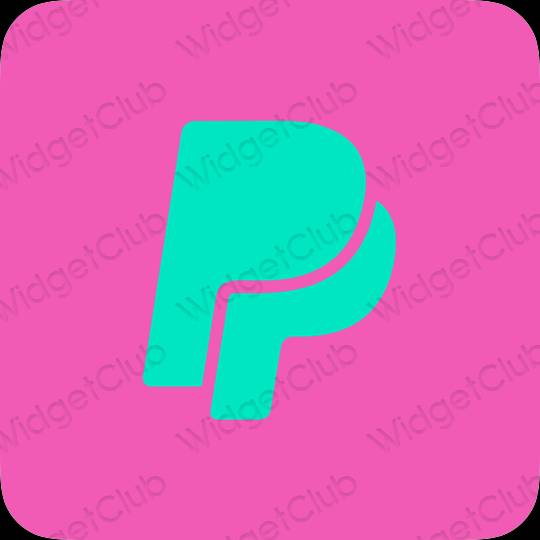 Aesthetic purple Paypal app icons