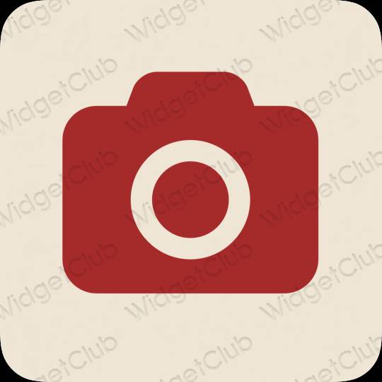 Aesthetic beige Camera app icons