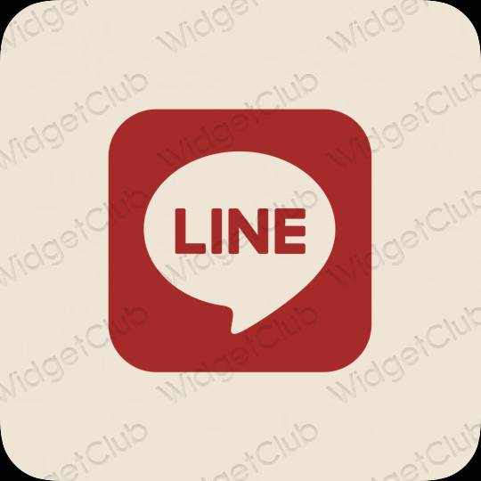 Aesthetic beige LINE app icons