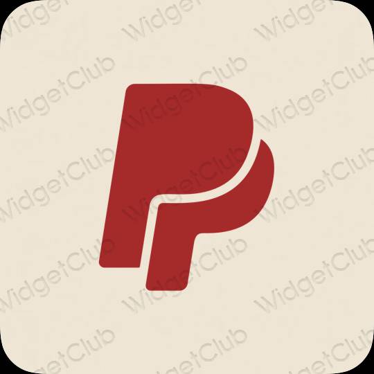Aesthetic beige Paypal app icons