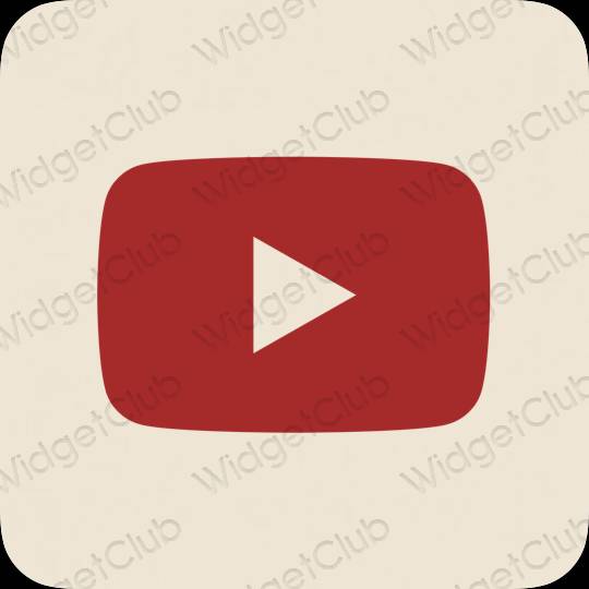 Aesthetic beige Youtube app icons
