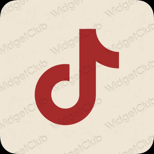Aesthetic beige TikTok app icons
