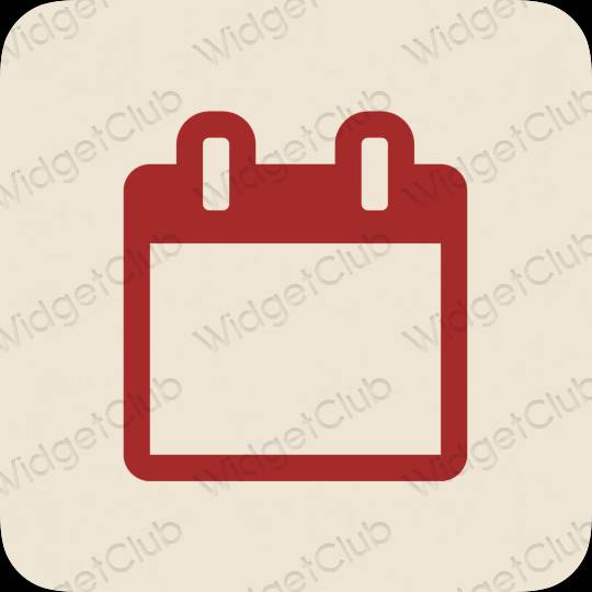 Aesthetic beige Calendar app icons