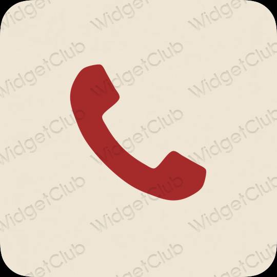 Aesthetic beige Phone app icons