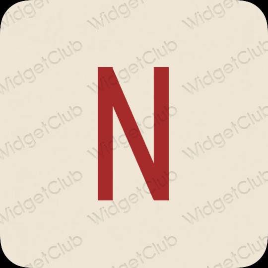 Aesthetic beige Netflix app icons