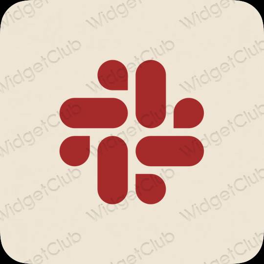 Aesthetic beige Slack app icons