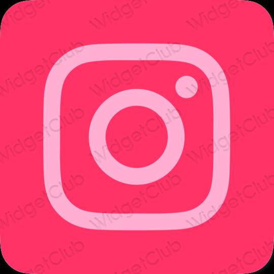 审美的 霓虹粉 Instagram 应用程序图标