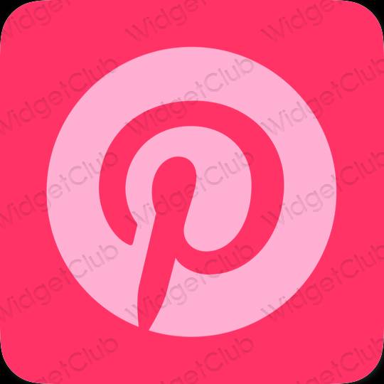 សោភ័ណ ពណ៌ស្វាយ Pinterest រូបតំណាងកម្មវិធី