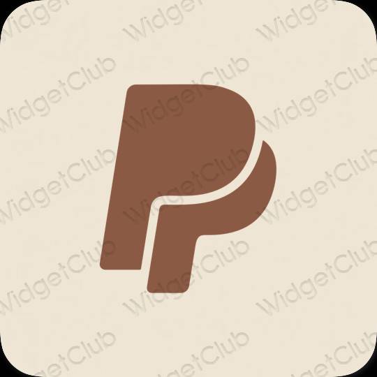 Aesthetic beige Paypal app icons