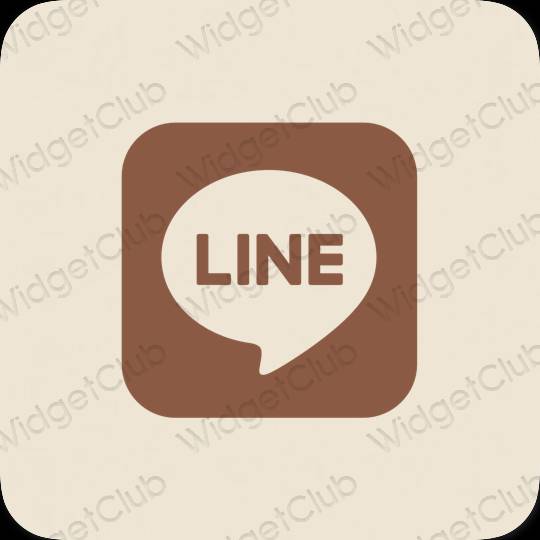 Estetski bež LINE ikone aplikacija