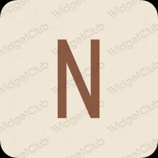 Aesthetic beige Netflix app icons