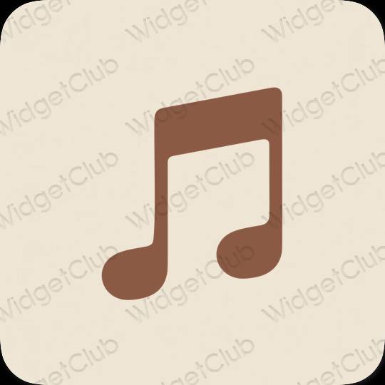 Aesthetic beige Apple Music app icons