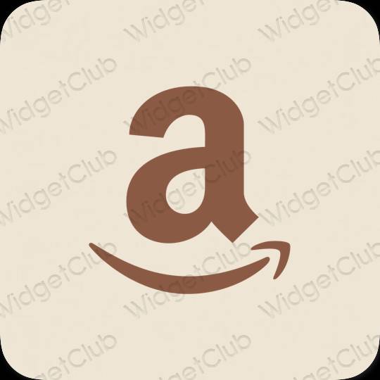 Ესთეტიური კრემისფერი Amazon აპლიკაციის ხატები