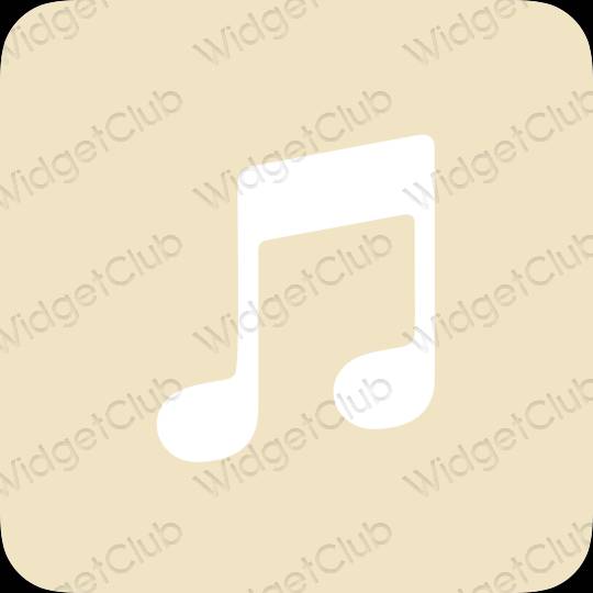 Aesthetic beige Apple Music app icons