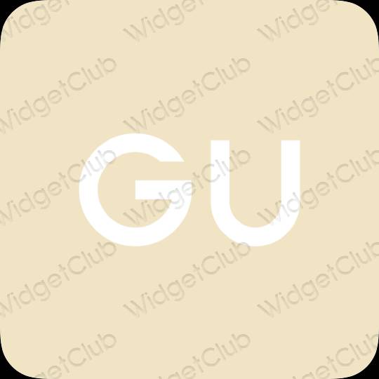 Aesthetic beige GU app icons
