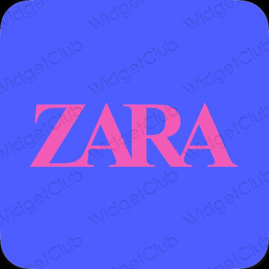 Aesthetic blue ZARA app icons