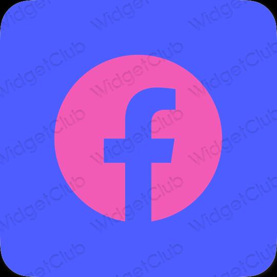 Aesthetic blue Facebook app icons