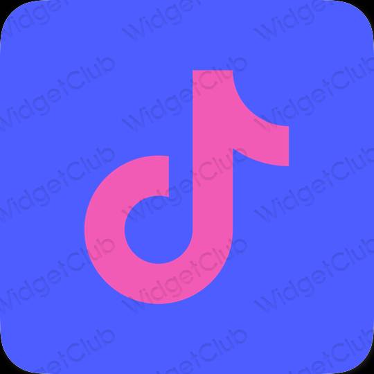 Aesthetic blue TikTok app icons