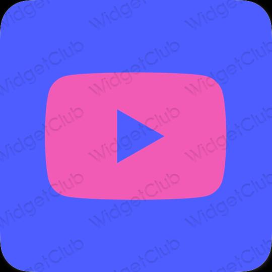 Aesthetic blue Youtube app icons