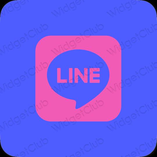 Aesthetic blue LINE app icons