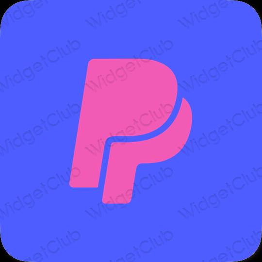 Aesthetic blue Paypal app icons