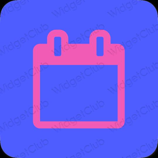 Aesthetic blue Calendar app icons