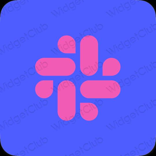 Aesthetic blue Slack app icons