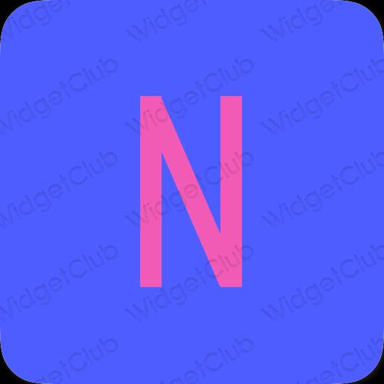 Aesthetic blue Netflix app icons