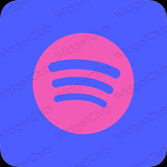 Aesthetic blue Spotify app icons