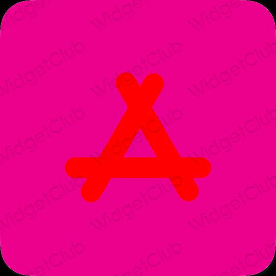 Estetico rosa fluo AppStore icone dell'app