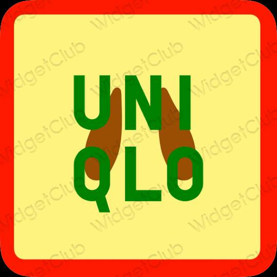 ესთეტიკური UNIQLO აპლიკაციის ხატები