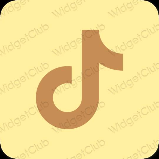Aesthetic orange TikTok app icons