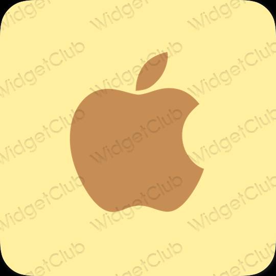 Aesthetic orange Apple Store app icons