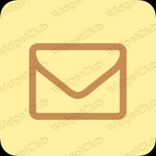 Aesthetic orange Mail app icons
