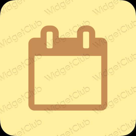 Aesthetic orange Calendar app icons