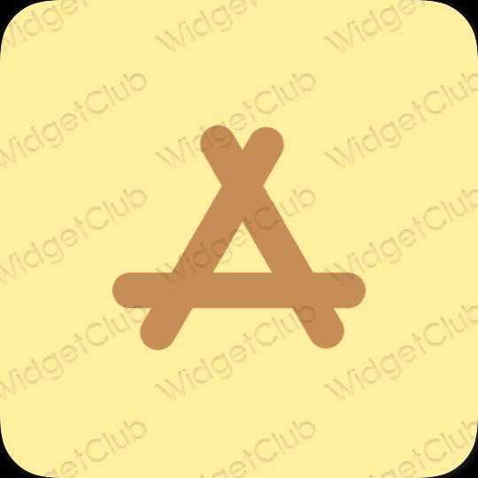 Aesthetic orange AppStore app icons
