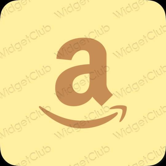 Ესთეტიური ყვითელი Amazon აპლიკაციის ხატები